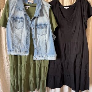 Time and Tru Dresses and Denim Vest